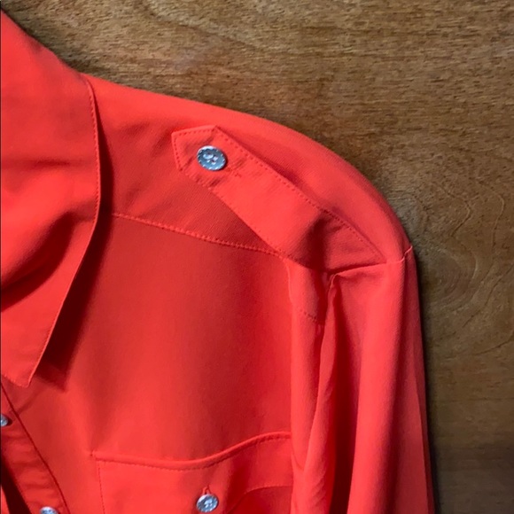 Red button down - Picture 3 of 4